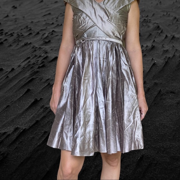 1950s MCM Vintage Cocktail Dress - Picture 2 of 3